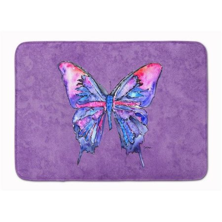 CAROLINES TREASURES Carolines Treasures 8860RUG Butterfly on Purple Machine Washable Memory Foam Mat 8860RUG